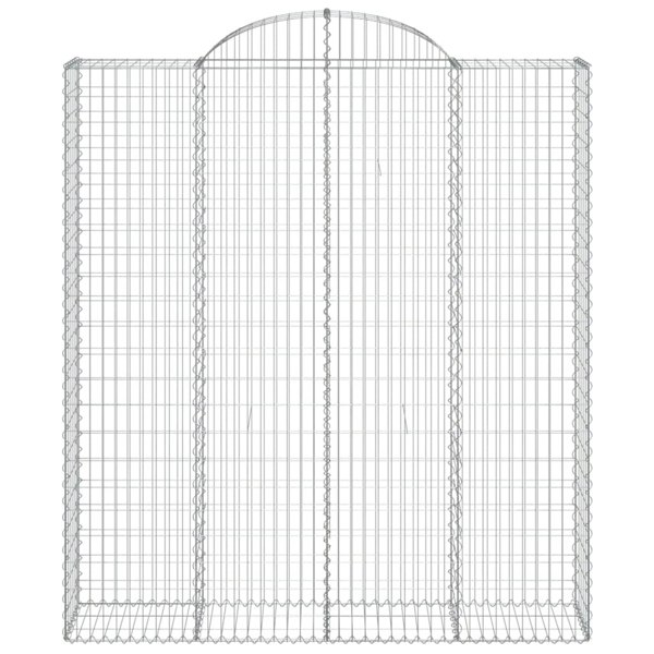 Berkfield Arched Gabion Basket 200x50x220/240 cm Galvanised Iron