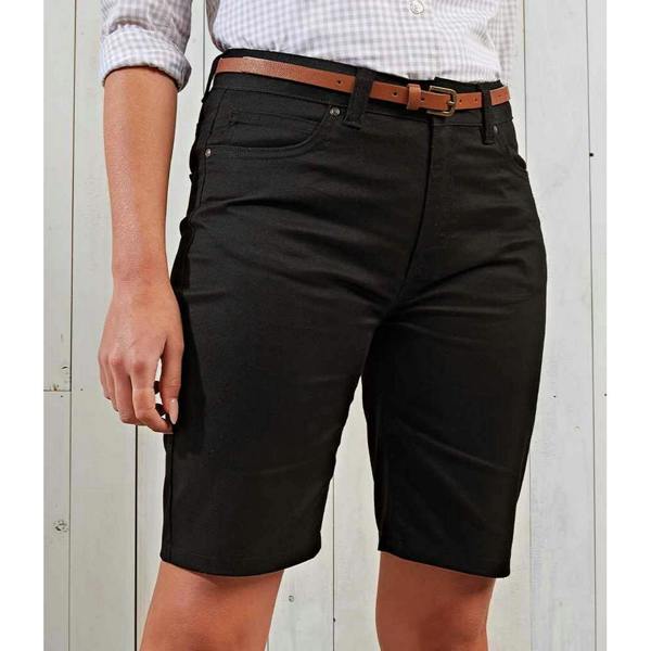 Premier Womens/Ladies Performance Casual Shorts - Black