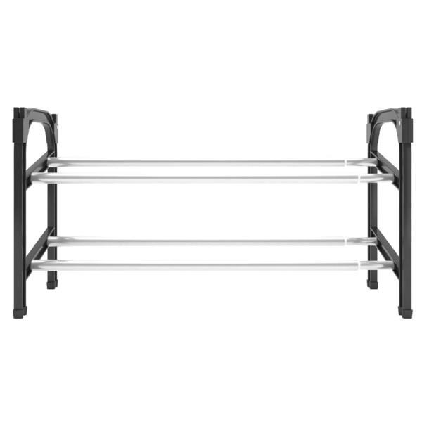 Berkfield Extendable Shoe Rack with 2 Shelves 119x24x37 cm