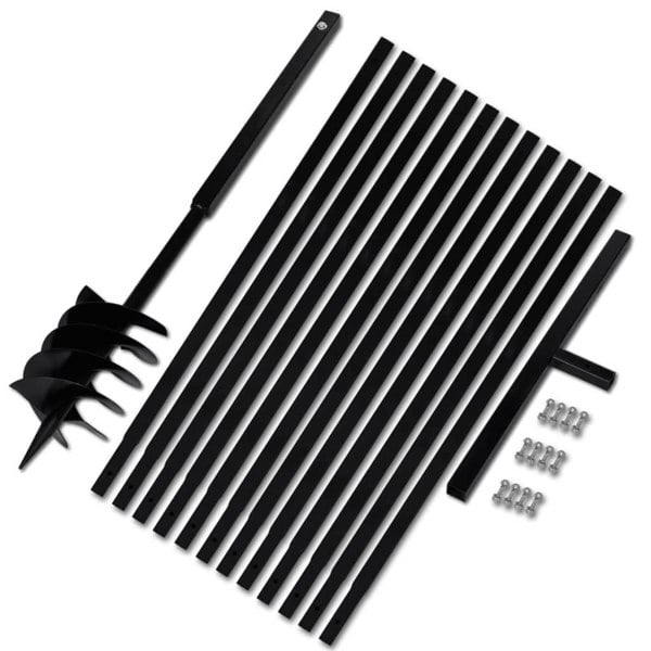 Berkfield Ground Drill with Handle 180 mm with Extension Tube 13 m Steel