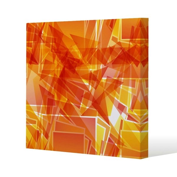 Benjamin Tate Design Orange Geometric (Canvas Print)