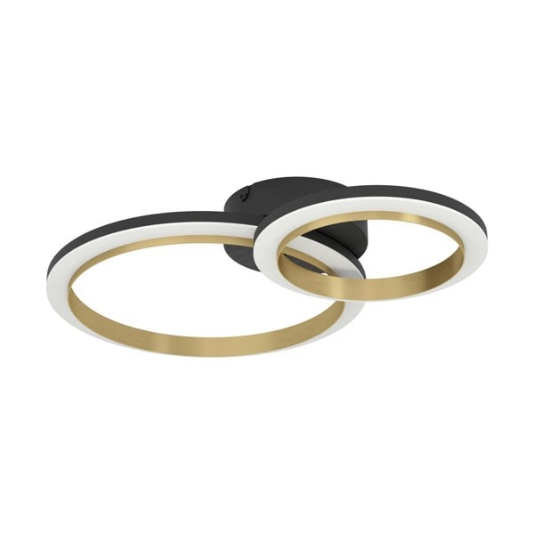 EGLO Calliera Black And Brass Steel LED Circle Modern Ceiling Light