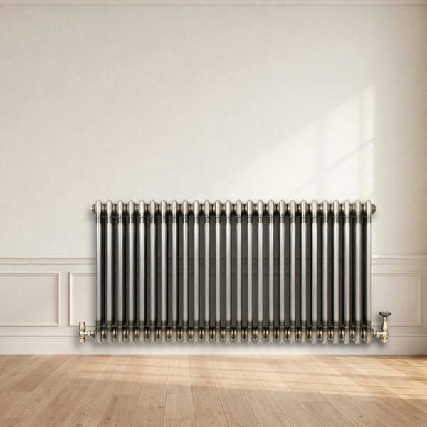 Monstershop Traditional 3 Column Radiator - 600 x 1190mm - Raw Metal