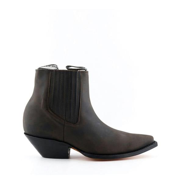 Grinders Unisex Brown Western Chelsea Boots- Mustang
