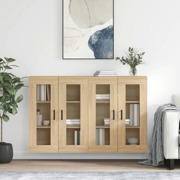 Berkfield Wall Mounted Cabinets 2 pcs Sonoma Oak Engineered Wood