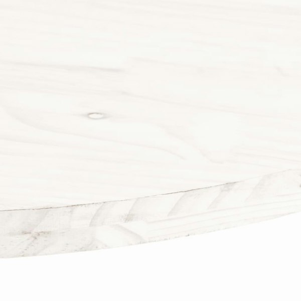 Berkfield Table Top White 100x50x2.5 cm Solid Wood Pine Oval