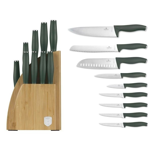10 pcs knife set Berlinger Haus BH3123 Matte Green