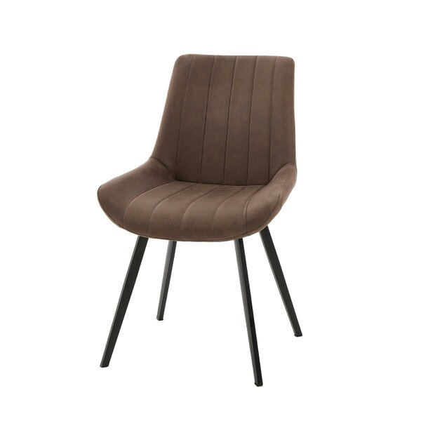Wyld Haus Montagny Coffee Brown Ribbed Upholstered Dining Chair
