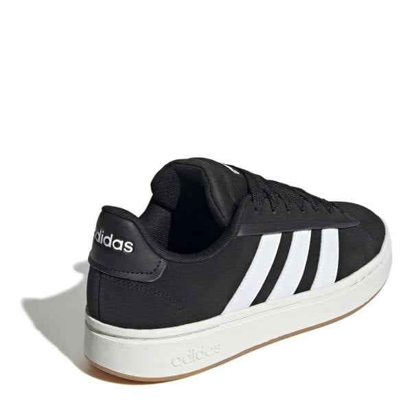 Adidas Womens/Ladies Grand Court Alpha Leather Cloudfoam Trainers - Black/White/Gum - 