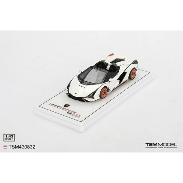 MCSlots Lamborghini Sian Roadster Bianco Asopo 1:43 Scale TSM430832