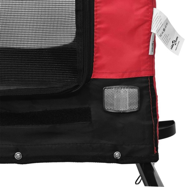 Berkfield Dog Bike Trailer Red and Black Oxford Fabric and Iron