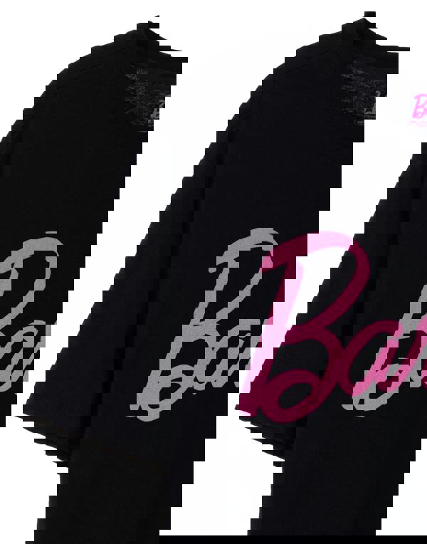 Barbie Womens Black Classic Logo Short Sleeved T-Shirt