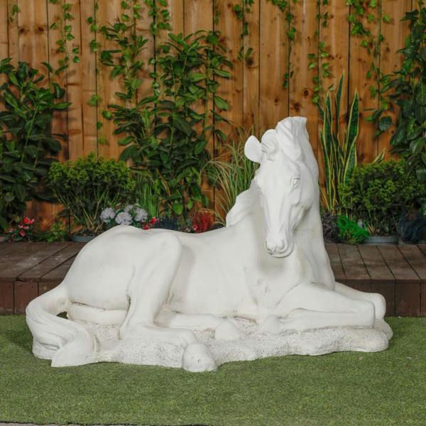 Lifesize Reclining Horse Statue 