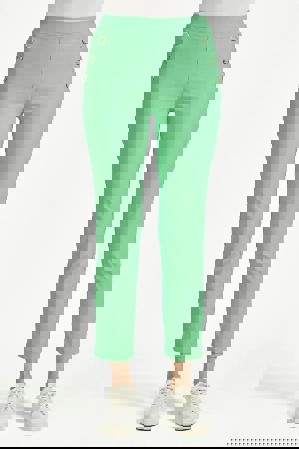 Mudflower Button Detailed Bengaline Stretch Trousers