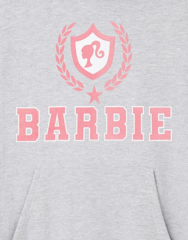 Barbie Womens Grey Collegiate Logo Hoodie