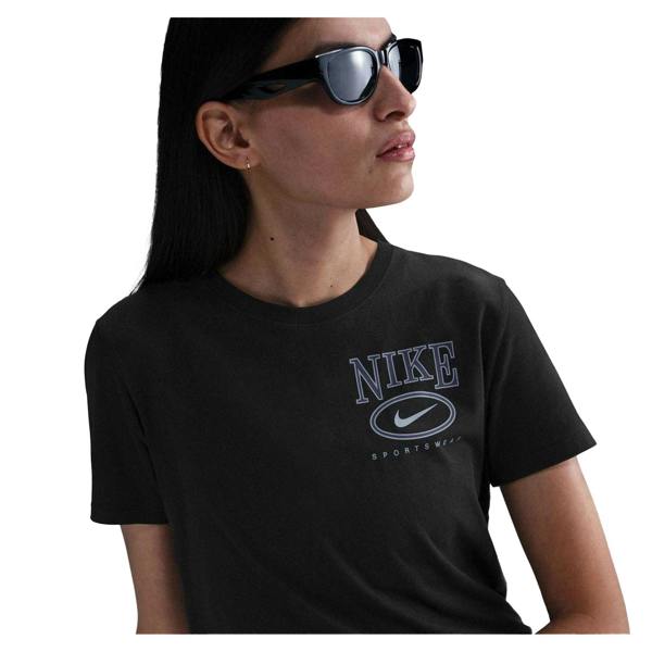 Nike Womens/Ladies Sportswear Club Swoosh T-Shirt - Black - 