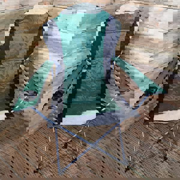 Samuel Alexander Luxury Padded High Back Folding Outdoor / Camping / Fishing Chair in Green