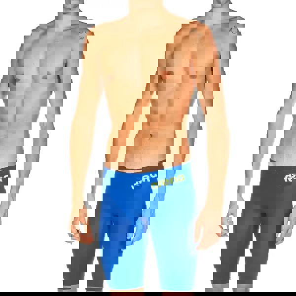 Arena Powerskin Carbon Air 2 Jammer in blue with green logo