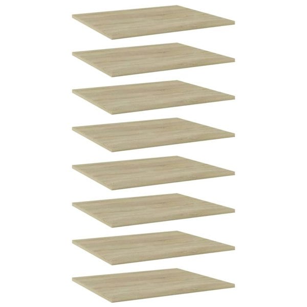 Berkfield Bookshelf Boards 8 pcs Sonoma Oak 60x50x1.5 cm Engineered Wood