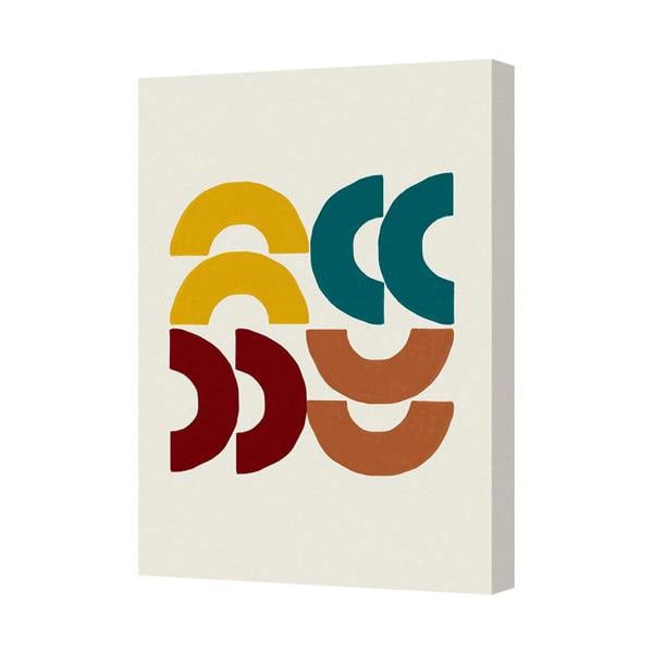 Benjamin Tate Design Canvas 7954 Abstract Geometric Wall Art Print For Modern Decor