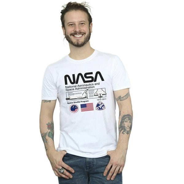 NASA Mens Space Admin T-Shirt - White