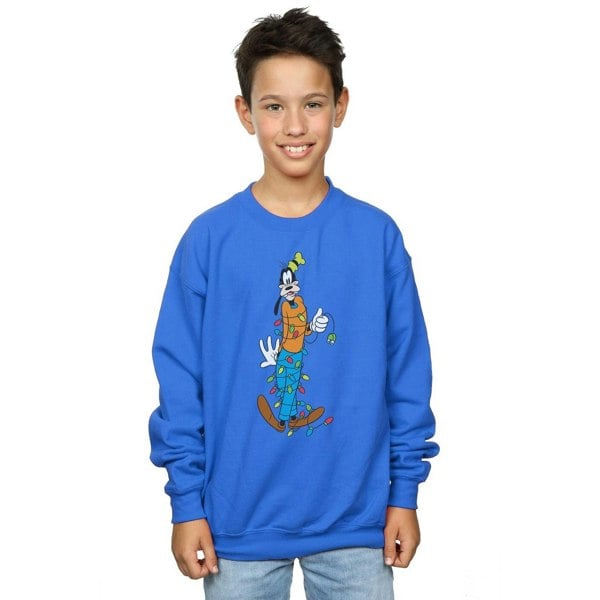 Disney Boys Goofy Christmas Lights Sweatshirt - Royal Blue