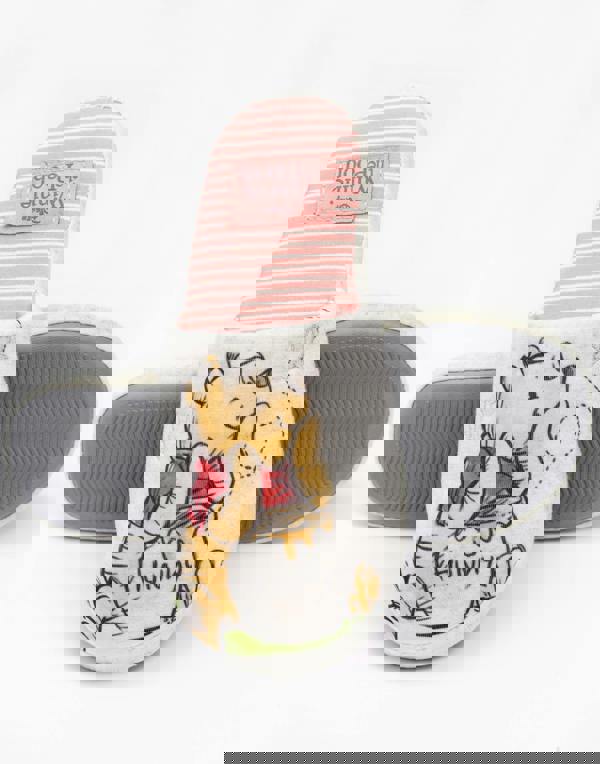 Disney Womens Grey Winnie The Pooh Mule Slippers