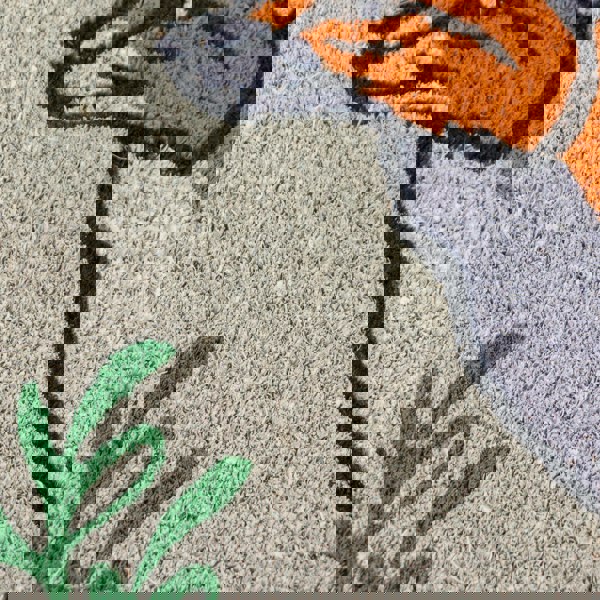 JVL Eco-Friendly Latex Backed Coir Entrance Doormat, 45x75cm - Fox