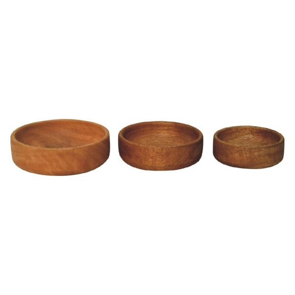 Artisan Furniture Solid Wood Fruit Bowl Set of 3