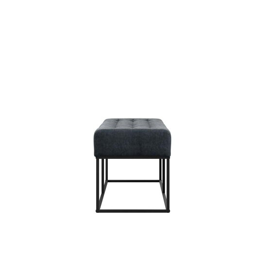 Wyld Haus Cavan Steel Grey Upholstered Diamond Bench