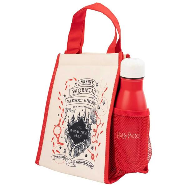 Grupo Eric Marauders Map Harry Potter Lunch Bag Red and Beige