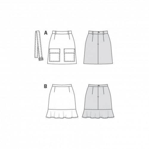 Burda Sewing Pattern 6147 Skirts For Women, 34 to 44 - Easy