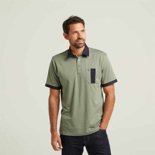 Gabicci G52X15 Mens Short Sleeve Plated Jersey Polo Shirt Gabicci Classic - SAGE