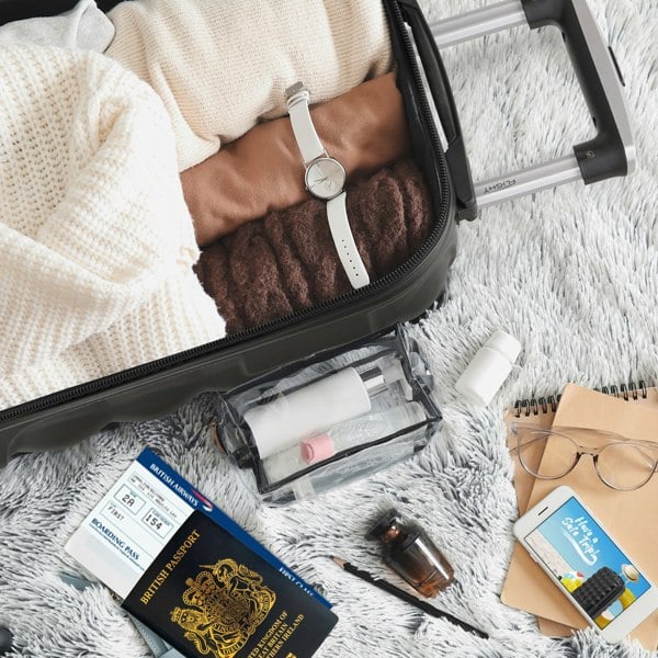 Flight Knight Medium 25" Hard Shell Bubble Design Check-in Suitcase Hold Luggage Bag