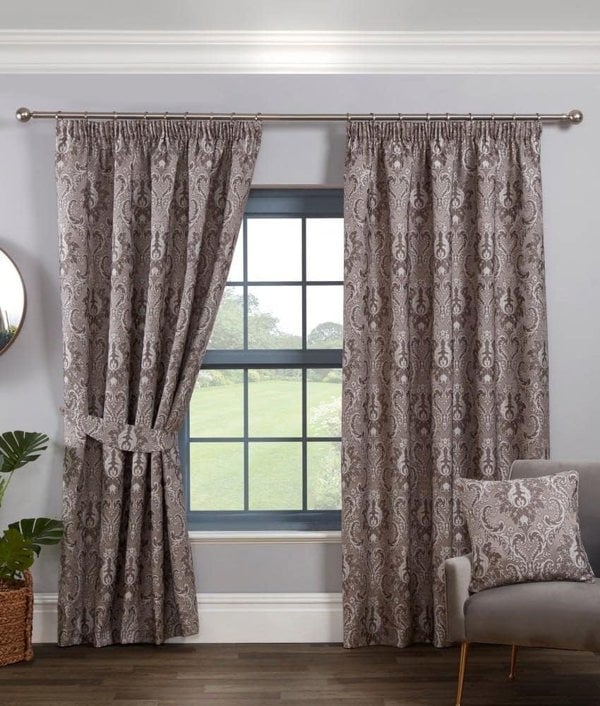 Sundour Tegola Floral Fully Lined Jacquard Pencil Pleat Curtains