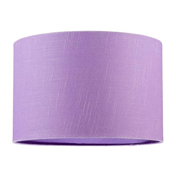 Modern Designer Lavender Oil Textured Linen Fabric Circular Lamp Shade Image 1