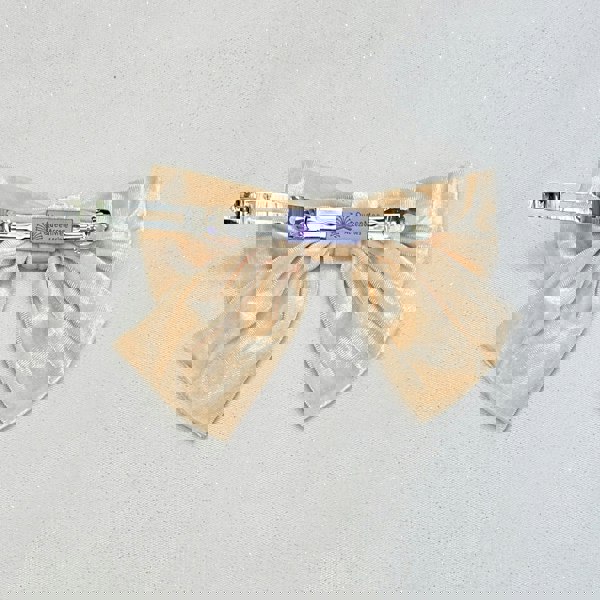 Cream Hair Bow Velvet Bow Hair Clip Barette