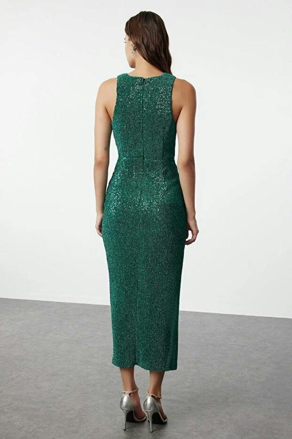 WOVCOR Sparkling Sequined Elegant Evening Dress