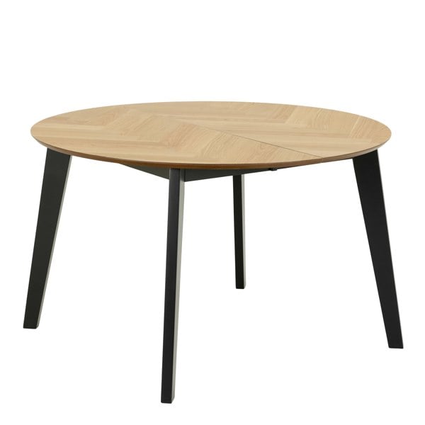 Furniture To Go Georgetown Round Dining Table in Oak & Black