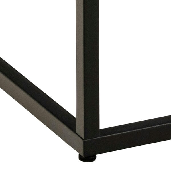 Wyld Haus Hazelmere Black Marble Marquina Coffee Table Black Metal Legs