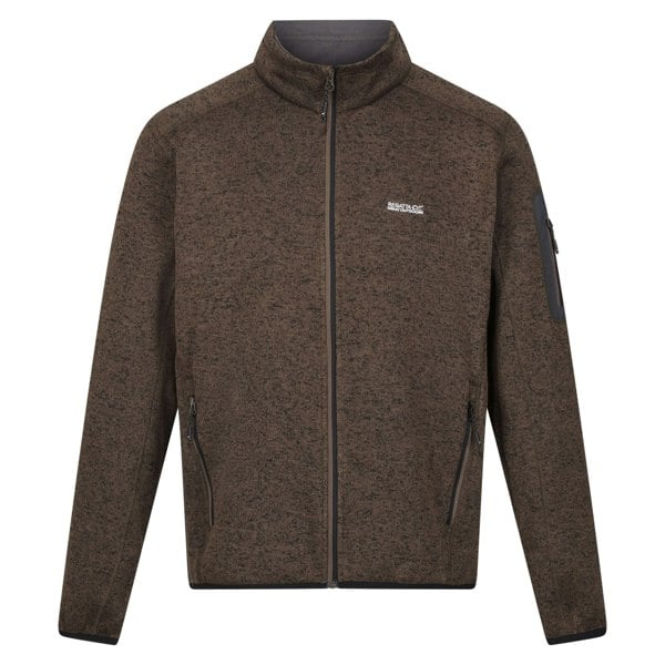 Regatta Mens Newhill Marl Full Zip Fleece Jacket - Crocodile