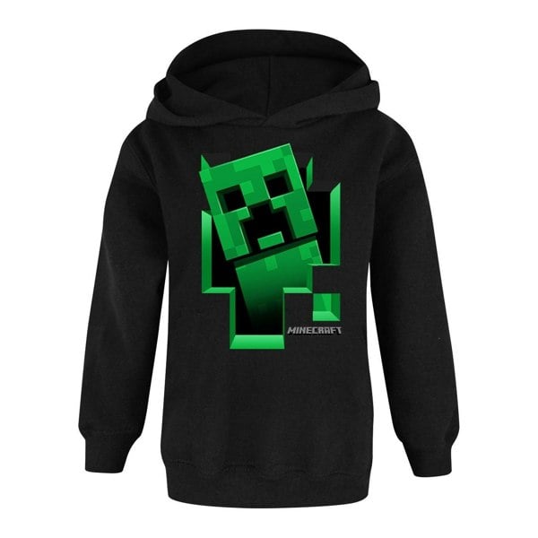 Minecraft Childrens/Kids Creeper Inside Hoodie - Black