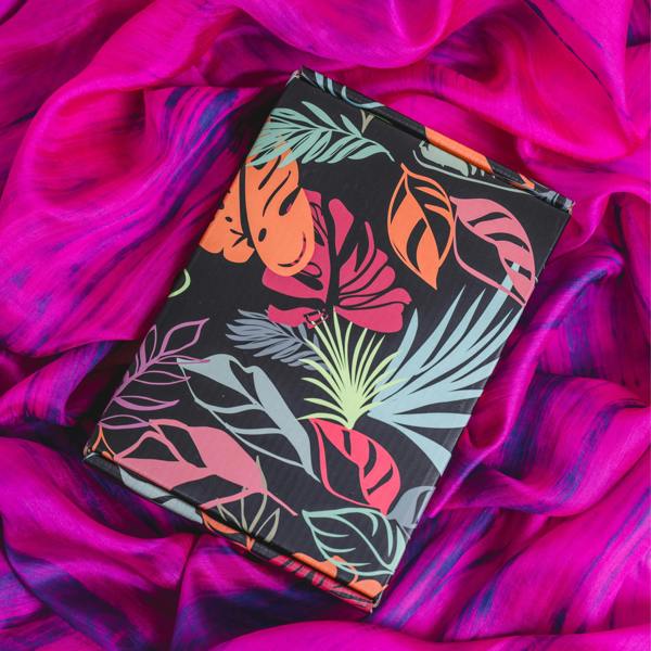 Fuchsia & Blue Brushstroke Silk Scarf – Hand-Dyed Mulberry Silk, Statement & Party Wrap