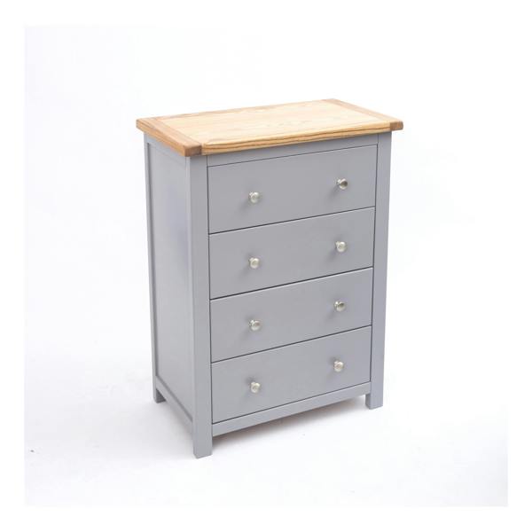 Cabinet Bits Mirano 4 Drawer Chest of Drawers Chrome Knob
