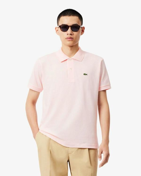 Lacoste Classic Fit L.12.12 Mens Short Sleeve Polo Shirt - Flamingo T03