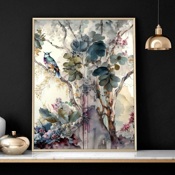 Living room wall art decor | set of 3 Chinoiserie wall art prints