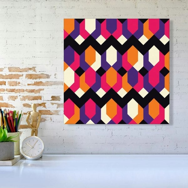 Warren Reed Coloured Abstract Pattern Canvas