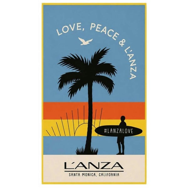 L'Anza Beach Towel - Love, Peace & L’Anza 60'x29”