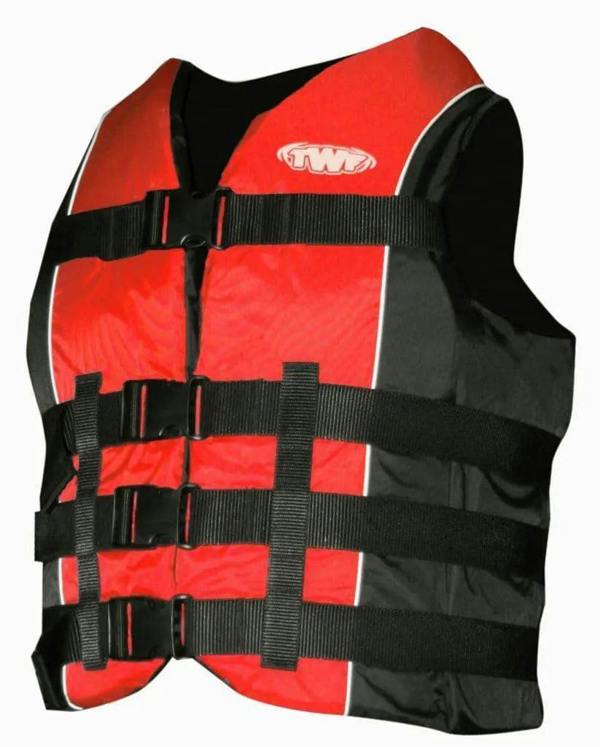 TWF 4 Buckle Personal Buoyancy Aid Life Jacket - Red