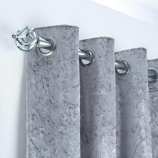 A.Unique Home Twisted Metal Extendable Curtain Pole (25/28mm) (Nickel,70cm - 120cm)